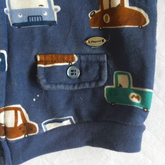 mayoral retro car print french terry bomber jacket 4-6 months baby boy - Picture 7 of 7